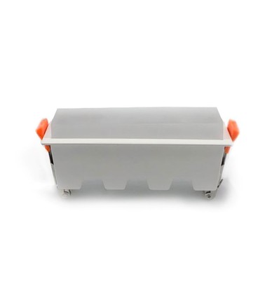 10W LED lineært innfellingspanel - 700lm, 6400K, IP20, hull: 13,8x3,2 cm, hvit kant