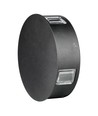 4W rund LED vegglampe - IP65, sort, 3000K, COB LED, inkl. lyskilde