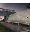 4W rund LED vegglampe - IP65, sort, 3000K, COB LED, inkl. lyskilde