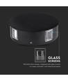 4W rund LED vegglampe - IP65, sort, 3000K, COB LED, inkl. lyskilde