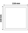 18W 22 x 22 cm LED innfellingspanel - Hull: 20,1 x 20,1 cm, Mål: 22 x 22 cm
