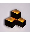 9W LED vegglampe, sort - 990lm, 3000K, IP20, aluminium, innendørs