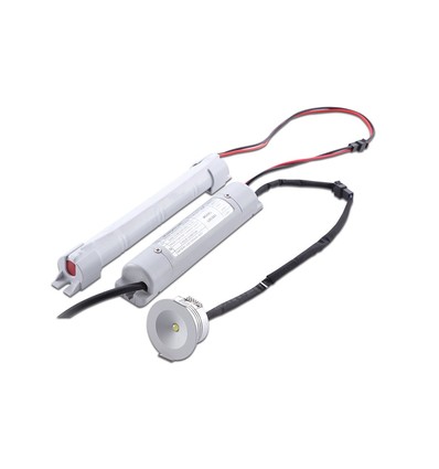 3W LED nødbelysning for innbygging - 5500K, >3 timers batteritid, IP20, hvit