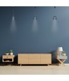 7W LED pendel / taklampe - Ø15cm, 4000K, blå skjerm, krom kropp, inkl. lyskilde