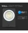 GU10 vegglampe - IP44 utendørs, uten lyskilde