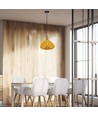 Pastel Wooden Prism pendel, gul - E27 sokkel, 320x270mm, max 60W, 5 års garanti