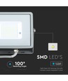 30W LED lyskaster med Samsung chip - 80lm/W, IP65, varm hvit, grå, 5 års garanti