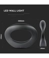 10W LED Vegglampe 4000K - Svart hus