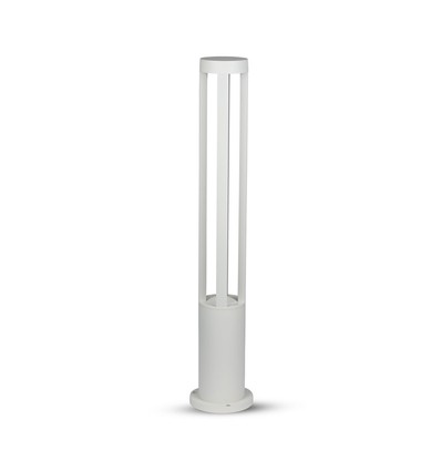10W pullertlys - LED, 6400K, hvitt hus, 80cm høyde