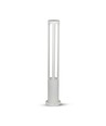 10W pullertlys - LED, 6400K, hvitt hus, 80cm høyde