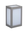12W LED vegglampe, grå - 750lm, 6400K, IP65, kald hvit