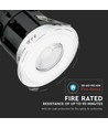 10W Bluetooth fire-rated LED innbyggingsspot - CCT, dimbar, IP65, hvit, Smart Home, 5 års garanti