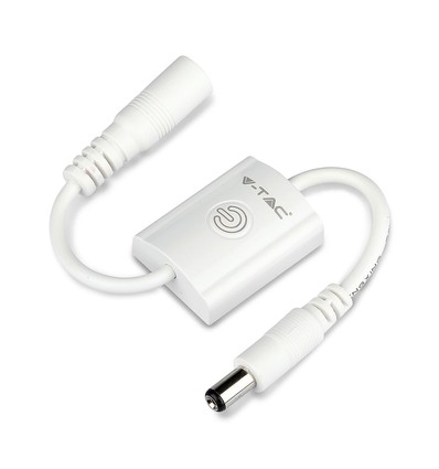 Touch sensor til LED strips, 12V - Max 24W, dimbar, hvit, IP20, Jack stikk tilkobling