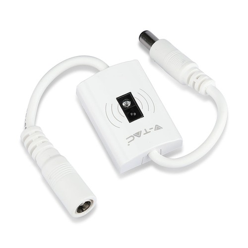 Håndsensor til LED strips, 12V - Max 24W, hvit, 2.1mm DC plugg, av/på sensor til sengelampe