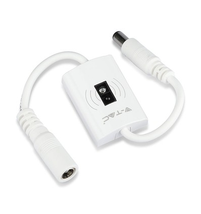 Håndsensor til LED strips, 12V - Max 24W, hvit, 2.1mm DC plugg, av/på sensor til sengelampe