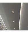 GU10 Firkantet downlight - Off-white med matt rosegull, Hull: 8cm, ekskl. lyskilde og fatning