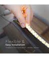 10m 15-18W/m Samsung LED strip, 240 LED/m - 24V, IP20, 6400K, 1600lm/m