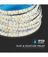 10m 15-18W/m Samsung LED strip, 240 LED/m - 24V, IP20, 6400K, 1600lm/m