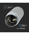 GU10 påbygningsspot - Rund, Grå/Krom, Ø20cm, IP20 innendørs, uten lyskilde