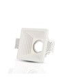 Firkantet gips innfelt spot for GU10 - Hull: 12,5 x 12,5 cm, hvit