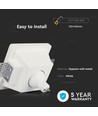 GU10 innfelt spot i gips - Rund, hvit, Ø12,5 cm hull, IP20