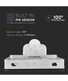 10W LED flomlys med sensor, hvit - Samsung LED, IP65, PIR