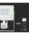 30W LED flomlys med sensor, Samsung LED - IP65, hvit, 6400K