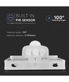 30W LED flomlys med sensor, Samsung LED - IP65, hvit, 6400K