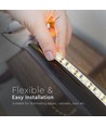 12W/m LED-strips - Samsung Chip, 12V, 6500K, IP20, 5m/rull