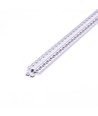 2m aluminiumsprofil til innfelling - Inkl. melkehvitt deksel, sølv, til LED strips opptil 9,5mm