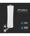 18W LED designer vegglampe, dimbar - 1200lm, hvit, varm hvit, Triac fasedimming, 120° lysspredning