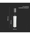 18W Designer pendel, dimbar - 1200lm, varm hvit, hvit, 3000K