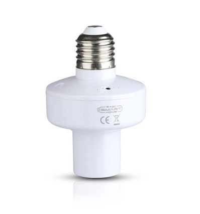 E27 Wi-Fi smart sokkel - Max 20W, fungerer med Alexa og Google Home, hvit