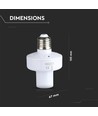 E27 Wi-Fi smart sokkel - Max 20W, fungerer med Alexa og Google Home, hvit