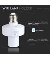 E27 Wi-Fi smart sokkel - Max 20W, fungerer med Alexa og Google Home, hvit