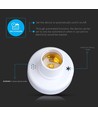 E27 Wi-Fi smart sokkel - Max 20W, fungerer med Alexa og Google Home, hvit
