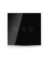 WiFi 3-veis touch bryter, sort - 2200W, fungerer med Google Home og Alexa, 3 Gang 1 Way