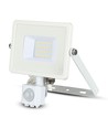 20W LED lyskaster med sensor - Samsung LED chip, hvit, IP65, varm hvit