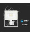 20W LED lyskaster med sensor - Samsung LED chip, hvit, IP65, varm hvit