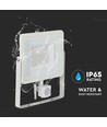 50W LED lyskaster med sensor - IP65, 4000lm, varm hvit, PIR bevegelsessensor, hvit kant