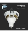 GU10 innfellingsspot - Rund, hvit/gull, aluminium, IP20, Hull: Ø7,2 cm, Mål: Ø7,9 cm, uten lyskilde