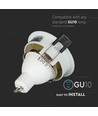 GU10 innfellingsspot - Rund, hvit/gull, aluminium, IP20, Hull: Ø7,2 cm, Mål: Ø7,9 cm, uten lyskilde