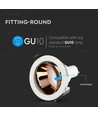 GU10 innfellingsspot - Rund, hvit/rose gold, aluminium, hull: Ø7,2 cm, IP20 innendørs