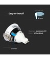 GU10 innfellingsspot - Rund, hvit/sort, aluminium, asymmetrisk, hull: Ø7,5 cm