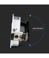 GU10 innfellingsspot - Rund, hvit/sort, aluminium, asymmetrisk, hull: Ø7,5 cm