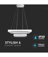 115W Lysekrone dimbar - 3000K, hvit, mykt lys