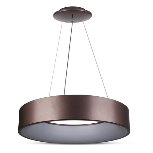 20W LED pendel, Ø45cm - Kaffebrun, 3000K, dimbar, 1,2m wireoppheng