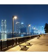 15W LED solcelle gatelykt - 1600lm, IP65, sort, bevegelsessensor, 7.4V lithium batteri