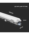 150cm 22W vanntett LED armatur - IP65, 6400K, inkl. LED rør