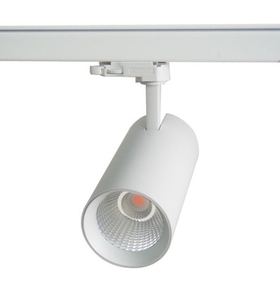 30W 3-faset RA90 Skinnespot - 130lm/w, 3900lm, Hvit, Flicker free